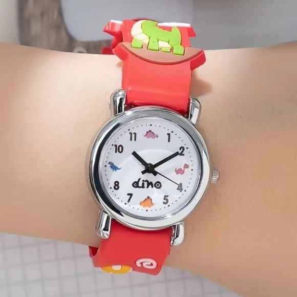 Watch Dinosaur Dino Youth Quartz Silicone Colorful Buckle Band Analog - Picture 6 of 16